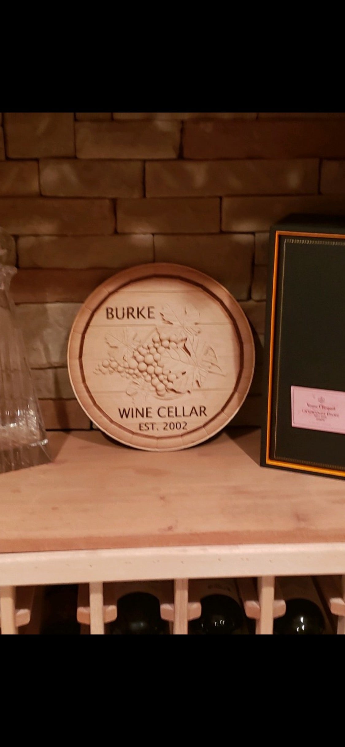 3D Engraved Custom Wine Barrel