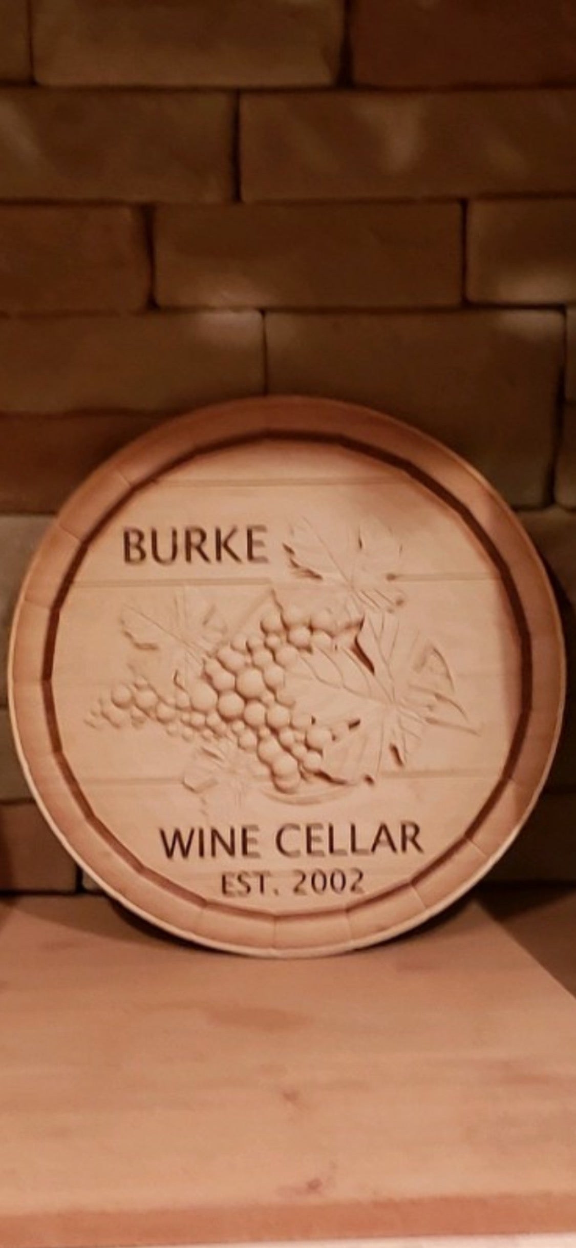 3D Engraved Custom Wine Barrel