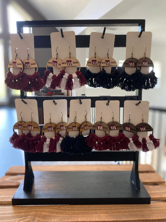 MHS Band Macrame Earrings