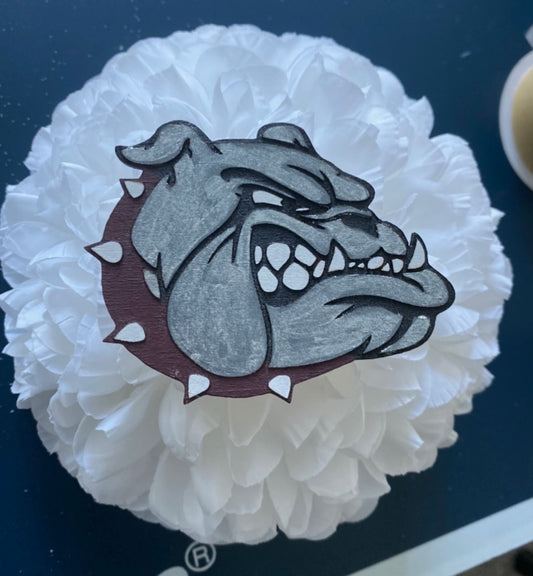 Magnolia Bulldog Mum Embellishment