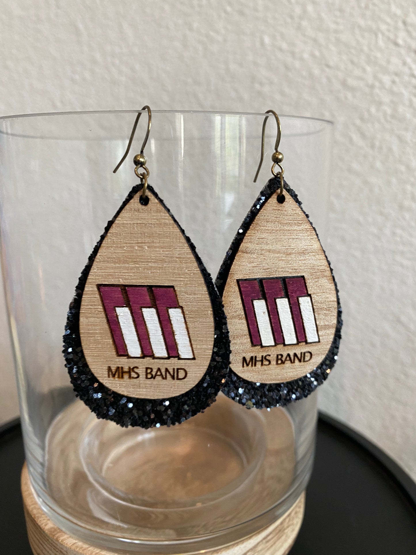 MHS Band Layered Dangle Earrings