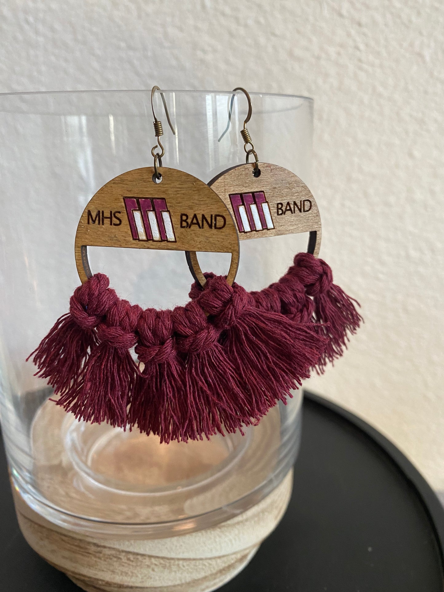 MHS Band Macrame Earrings