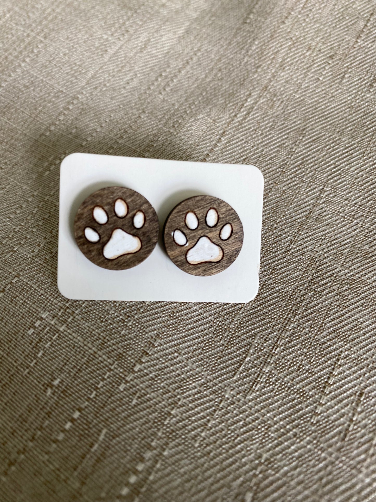 Paw Print Stud Earring